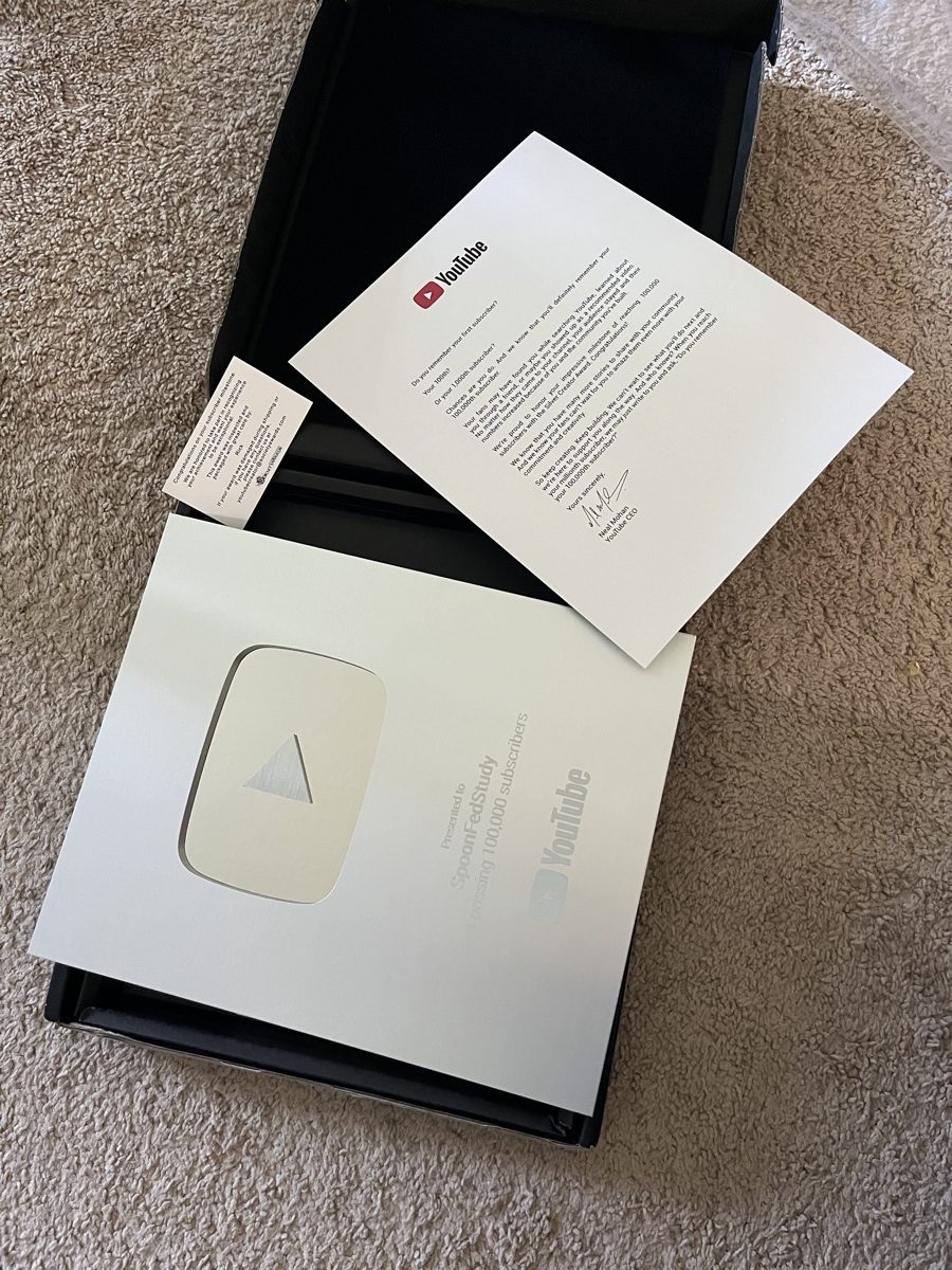 Unboxing the Silver Play Button with the YouTube CEO letter